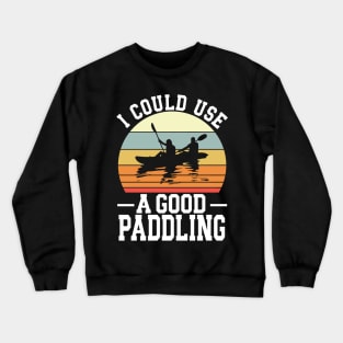 Cool Kayak For Men Women Kayaking Lovers Boat Canoe Kayakers Crewneck Sweatshirt